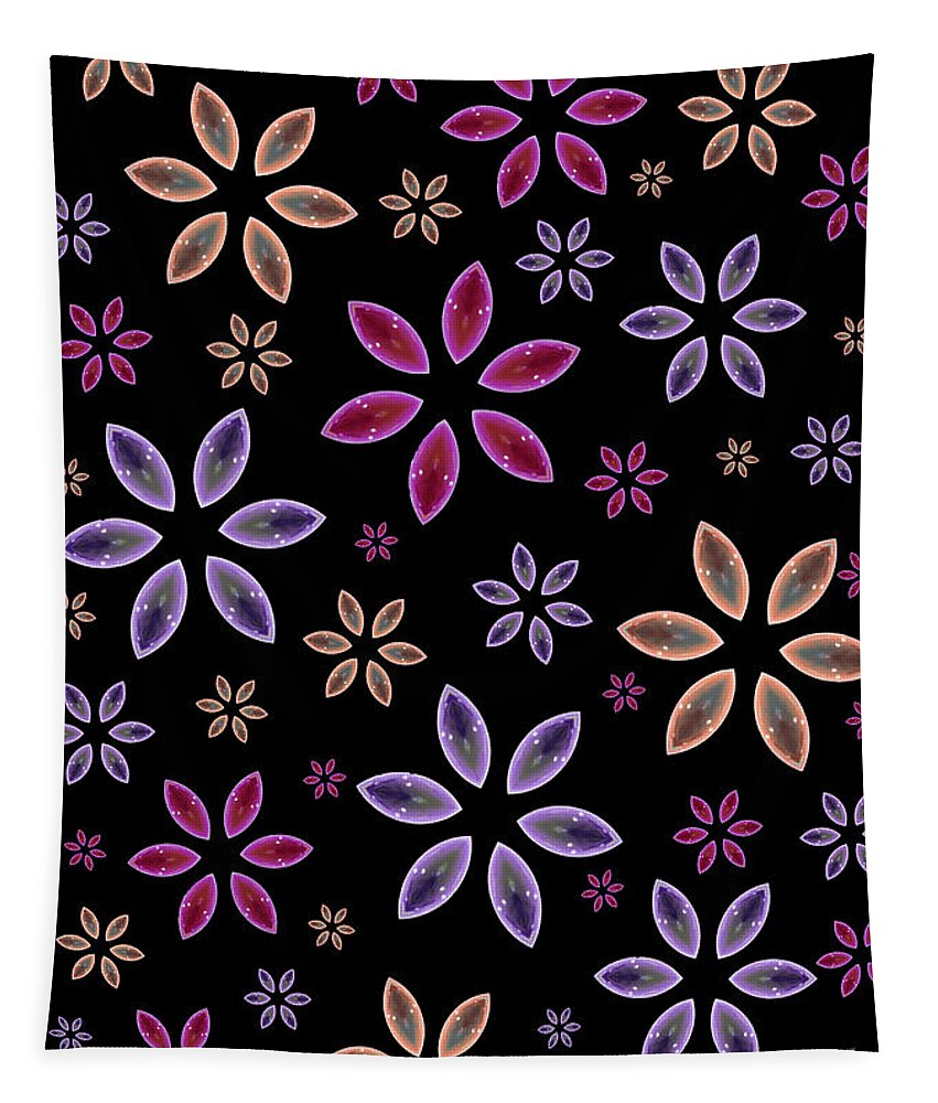 Flower Tapestry featuring the digital art Marquise Floral by Rachel Hannah