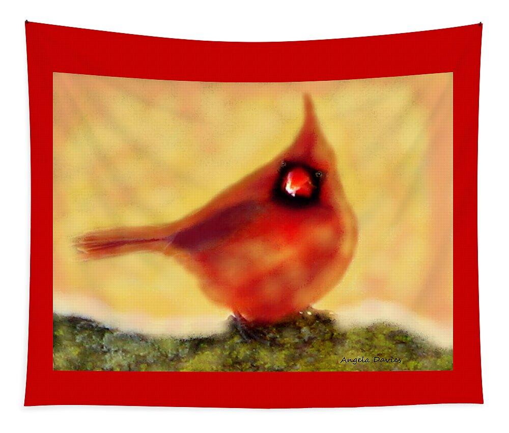 Cardinal Tapestry featuring the digital art Marvelous Morning by Angela Davies
