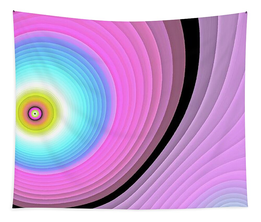 Fractal Tapestry featuring the digital art Massive Hurricane Pink by Don Northup