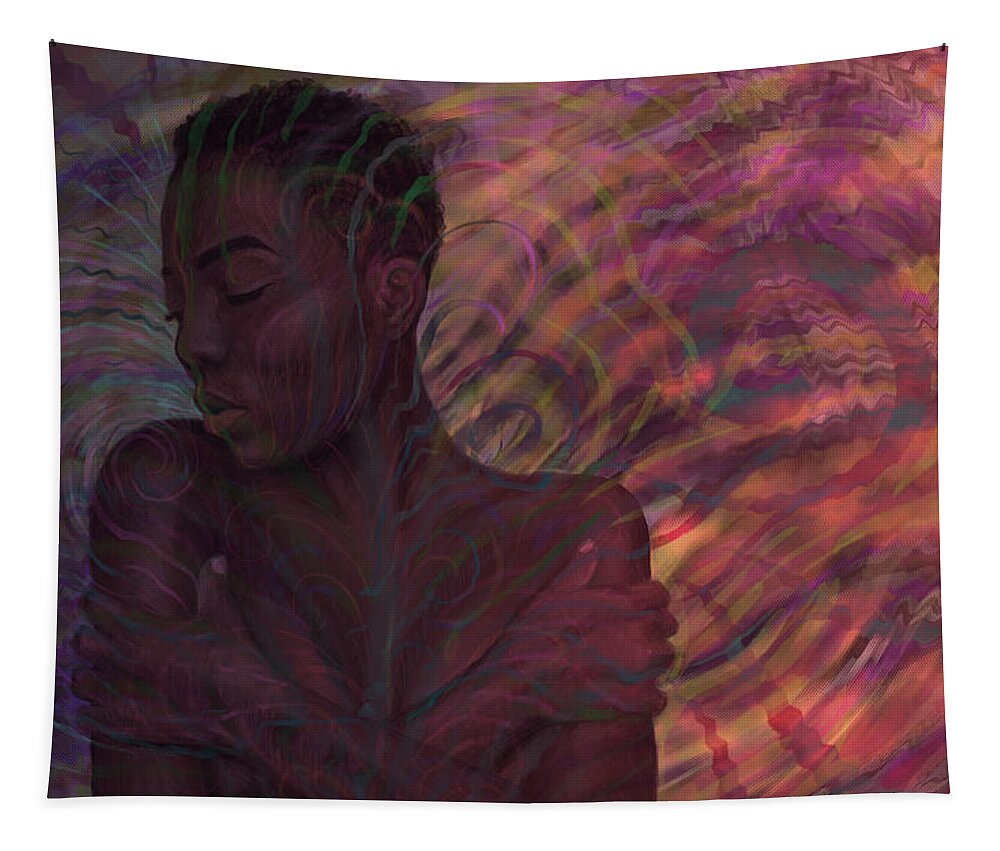 Digital Art Tapestry featuring the painting Maya by Jeremy Robinson