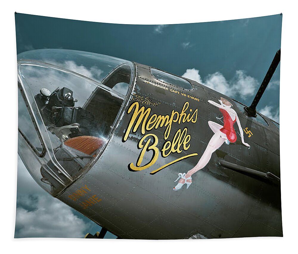 Memphis Belle Tapestry featuring the photograph Mb 3 by Patrick Lynch