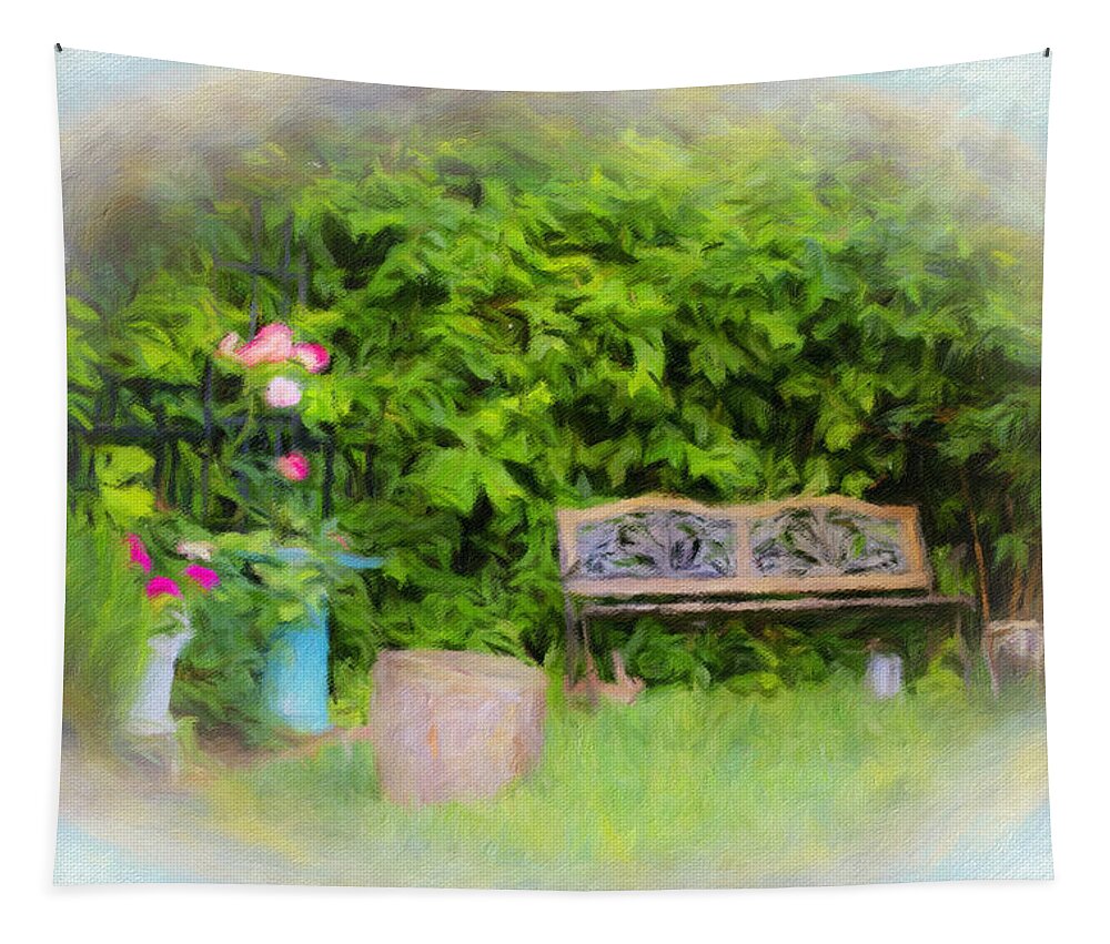 Garden Tapestry featuring the photograph Meet Me in the Garden by Diane Lindon Coy
