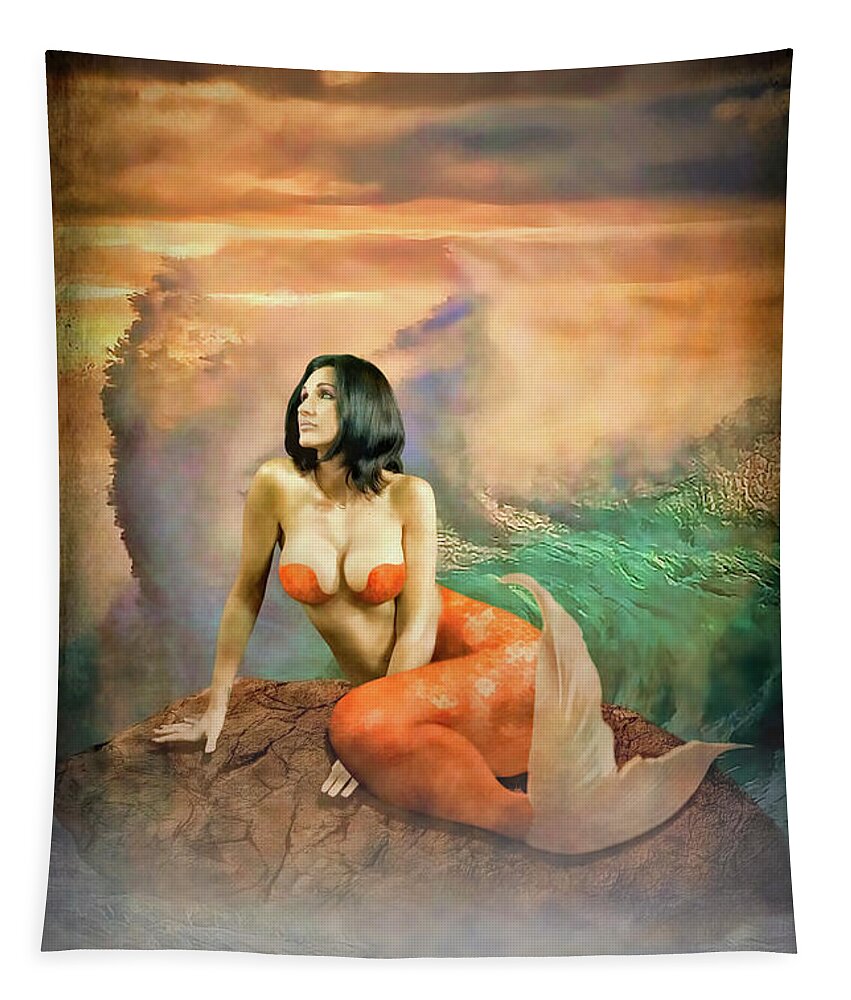 Dark Tapestry featuring the digital art Mermaid Tales by Recreating Creation