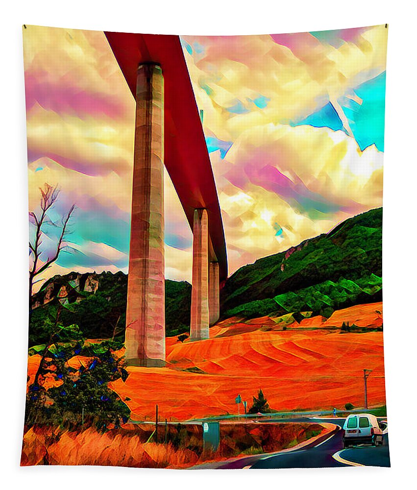  Tapestry featuring the photograph Millau by Jack Torcello