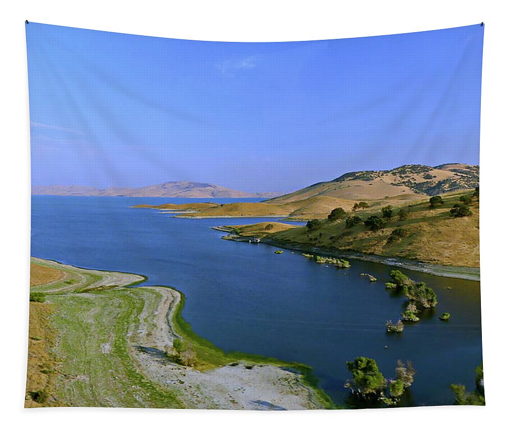Millerton Lake Tapestry featuring the photograph Millerton Lake, Fresno, CA by Lyuba Filatova