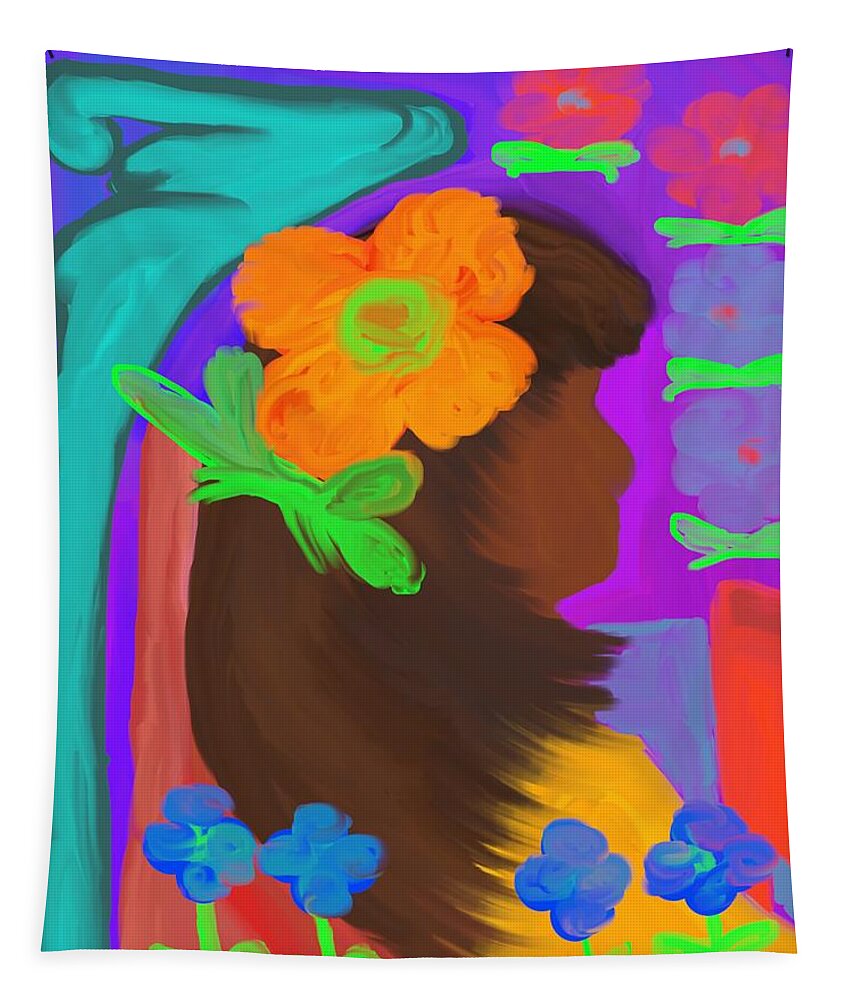 Mindset Tapestry featuring the digital art Mindset by Joan Ellen Kimbrough Gandy