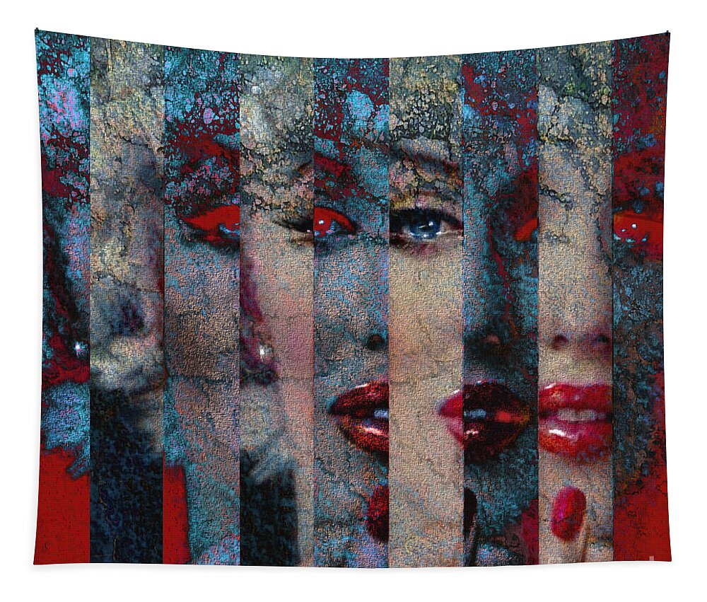 Theo Danella Tapestry featuring the painting MMarilyn 132 Q SIS by Theo Danella