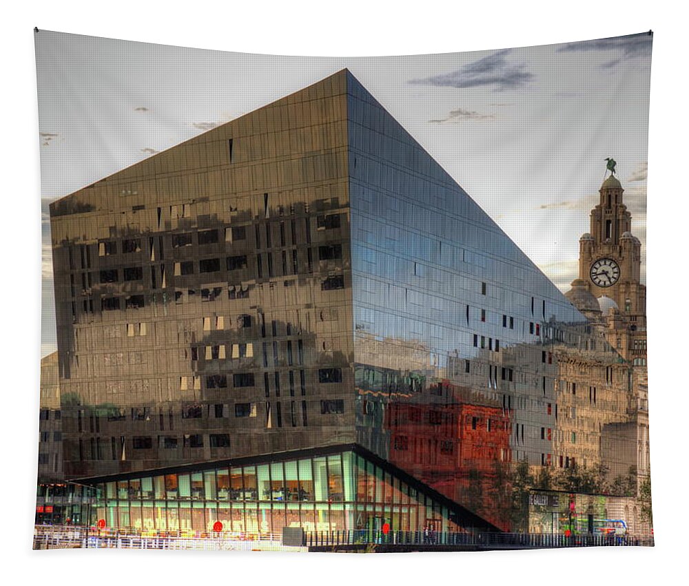 Modern Tapestry featuring the photograph Modern Liverpool by Jeff Townsend