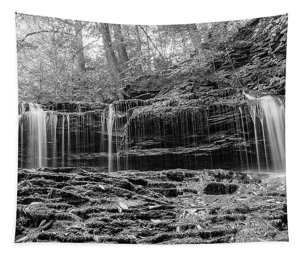 Glenn Falls Tapestry featuring the photograph Mohawk 37 Water Falls by Louis Dallara
