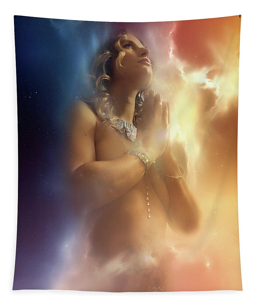 Dark Tapestry featuring the digital art Moment Of Enlightenment by Recreating Creation