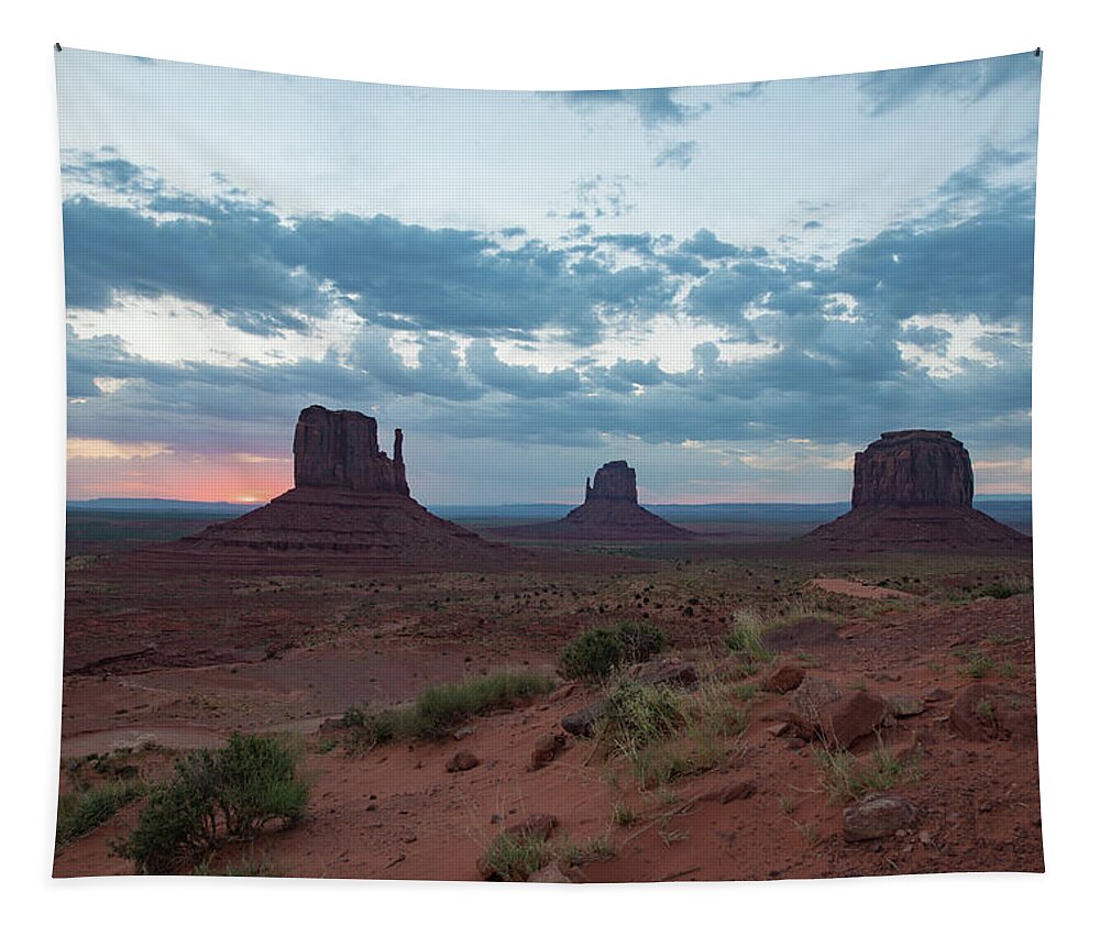 Monument Valley Tapestry featuring the photograph Monument Valley Before Sunrise by Mark Duehmig