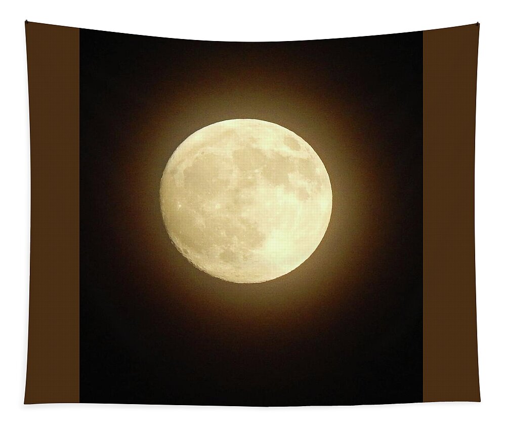 Moon Tapestry featuring the photograph Moon Glow by Karen Stansberry