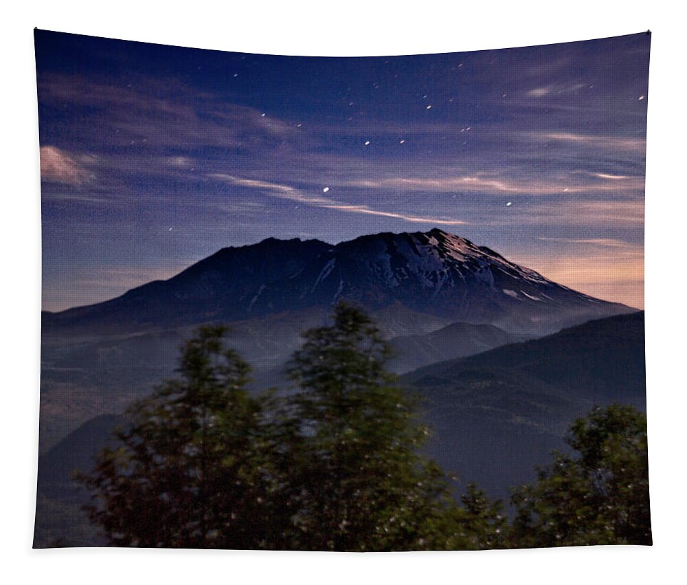 Mount St. Helens Tapestry featuring the photograph Mount St. Helens Sleeping Sentinal by Jeanette Mahoney