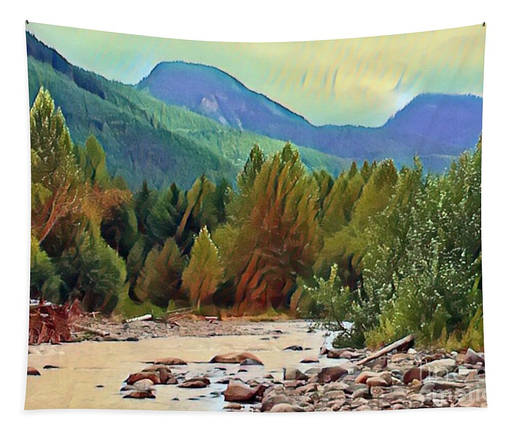 Landscape Tapestry featuring the photograph Mountain Splendor by Carol Riddle