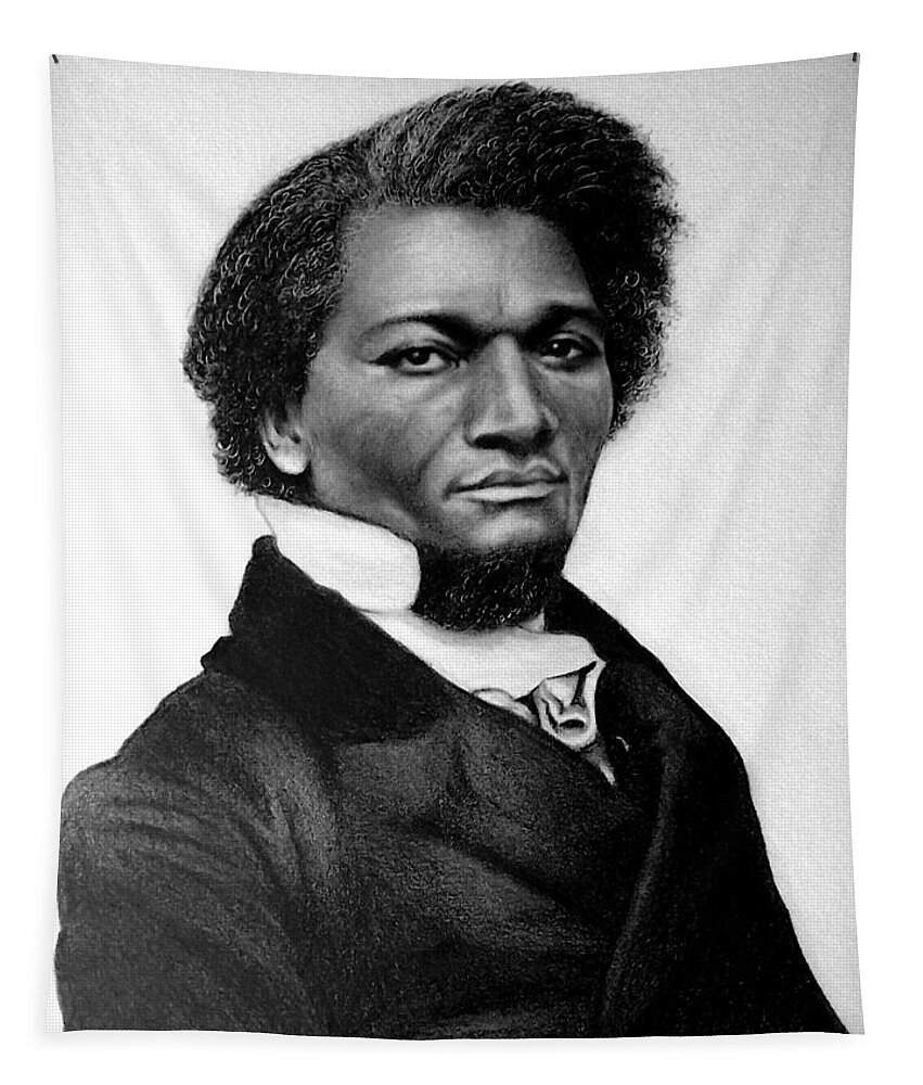 Frederick Douglass Tapestry featuring the drawing Mr. Frederick Douglass by Danielle R T Haney