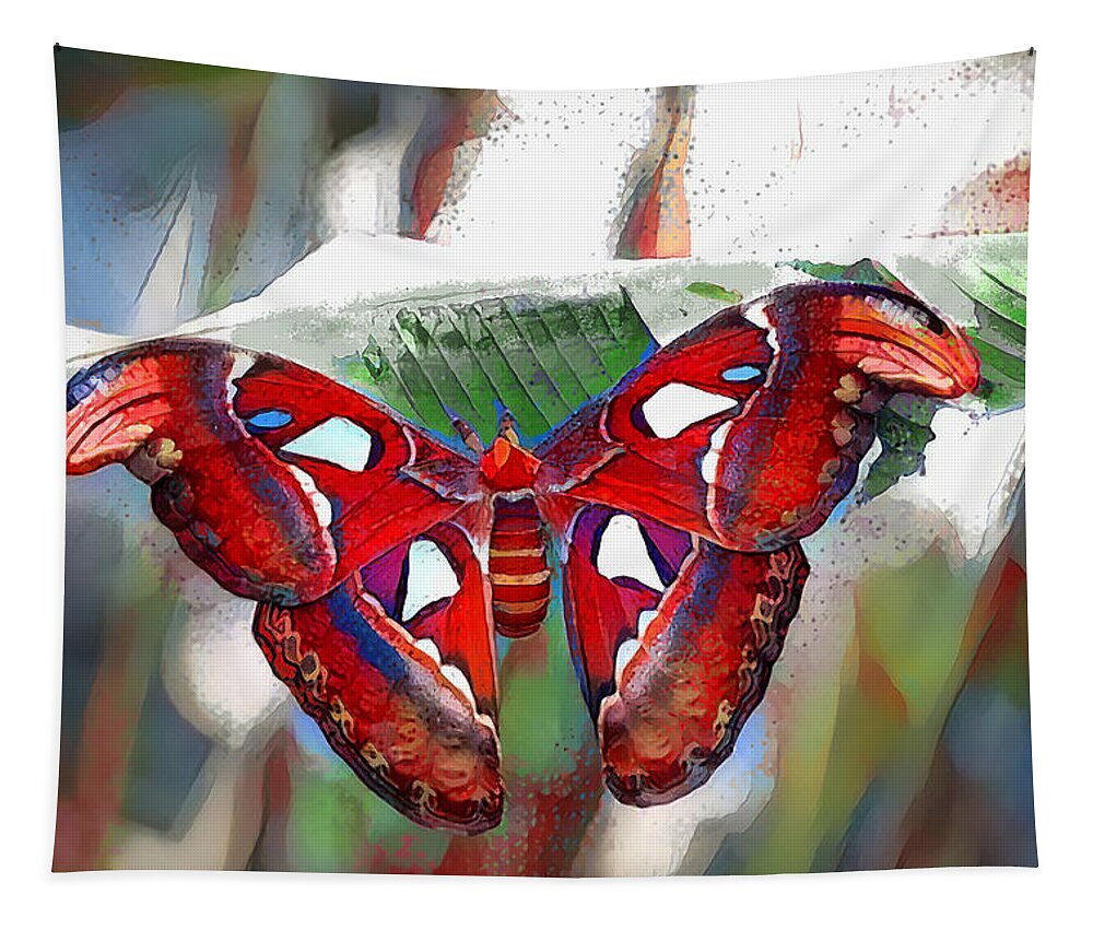 Butterfly Tapestry featuring the digital art Ms. Butterfly by Pennie McCracken