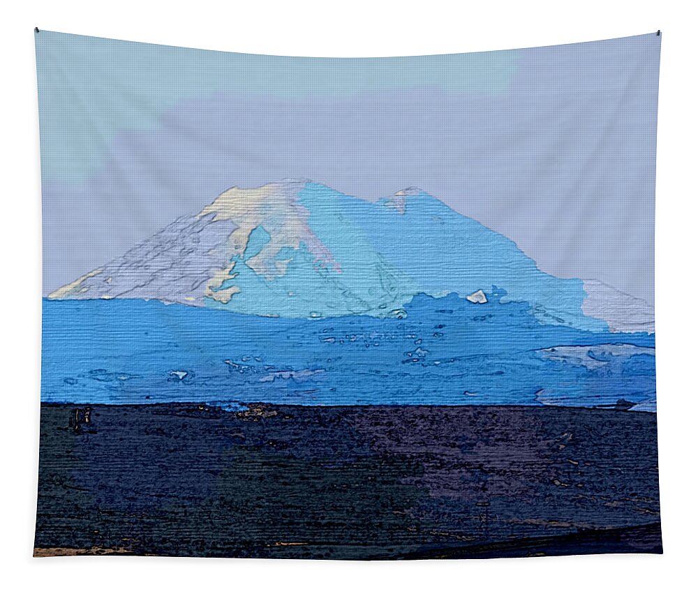 Mountain Tapestry featuring the photograph Mt. Ranier by Robert Bissett