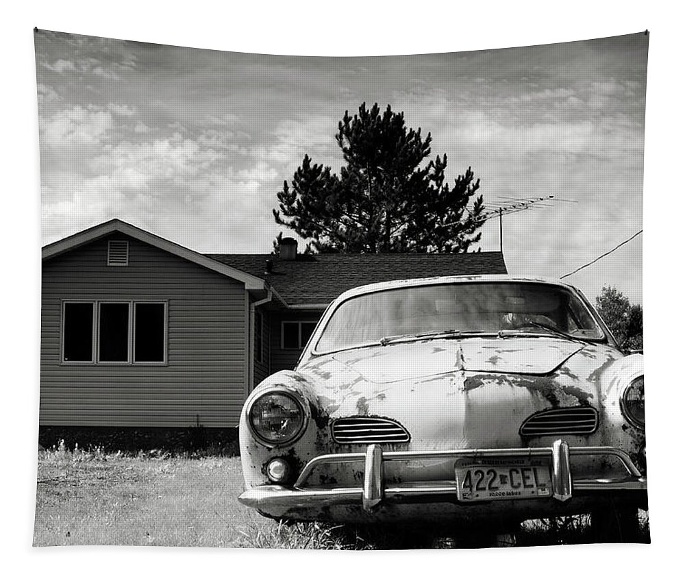 Murphy City Tapestry featuring the photograph Karman Ghia by Cynthia Dickinson