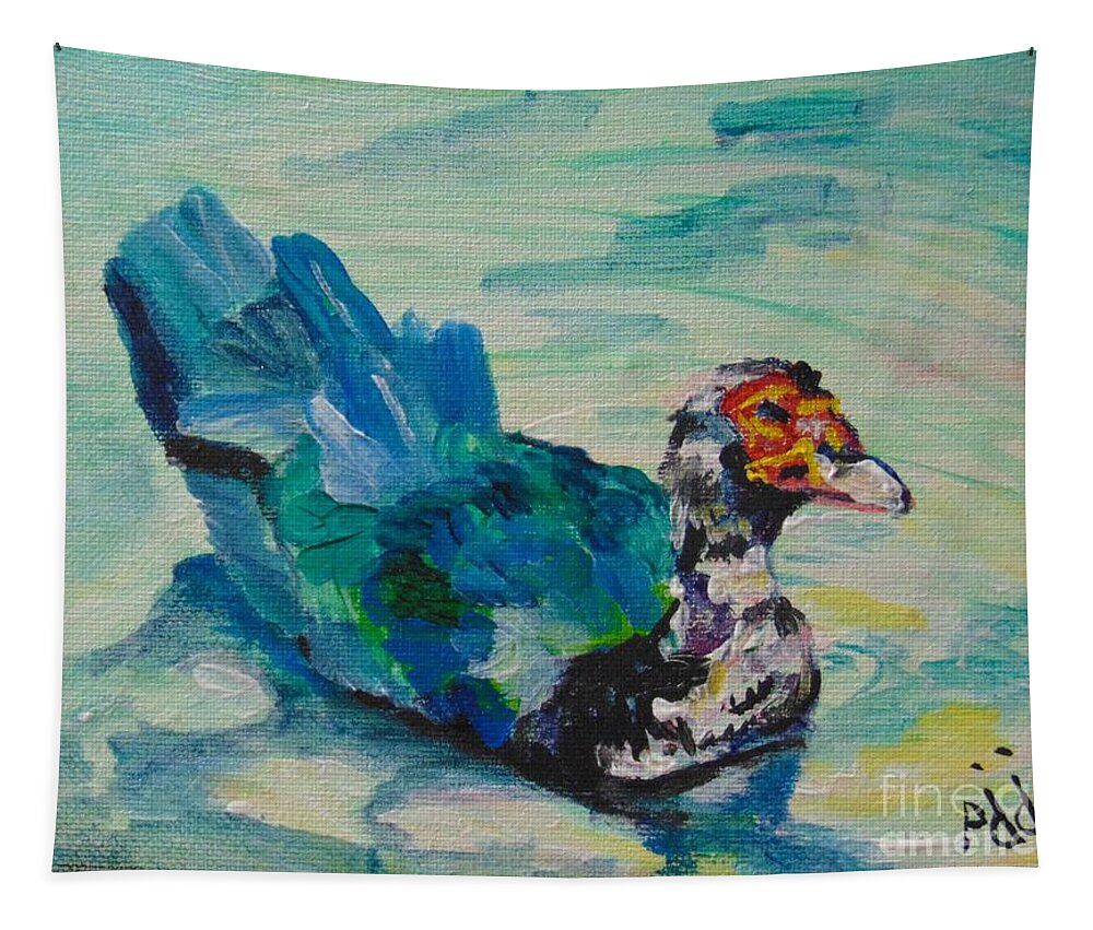 Muscovy Tapestry featuring the painting Muscovy by Saundra Johnson
