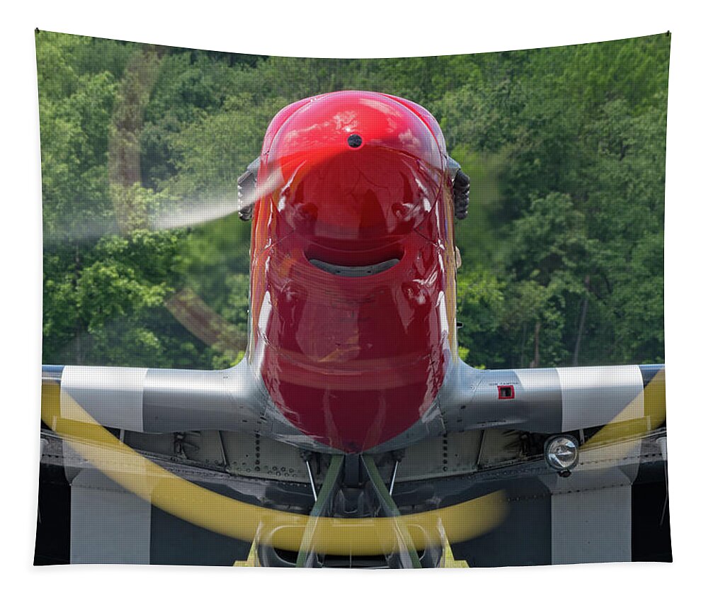 P51 Tapestry featuring the photograph Mustang Runup by Chris Buff