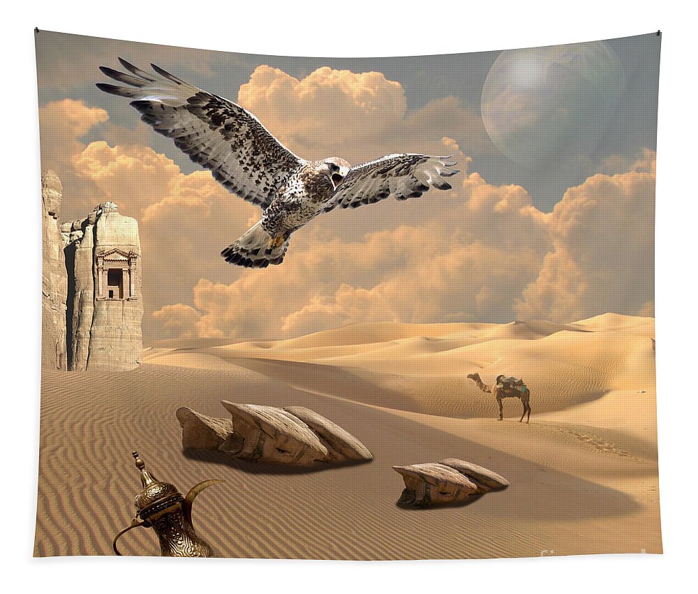 Desert Tapestry featuring the digital art Mystica of desert by Alexa Szlavics
