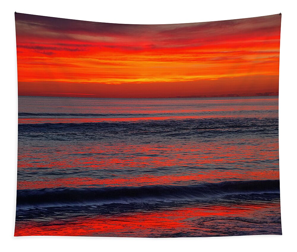 Nags Head Tapestry featuring the photograph Nags Head Sunrise 2010-10 03 by Jim Dollar