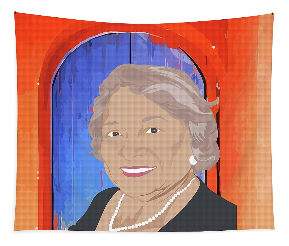  Tapestry featuring the digital art Nana Nancy by Scheme Of Things Graphics