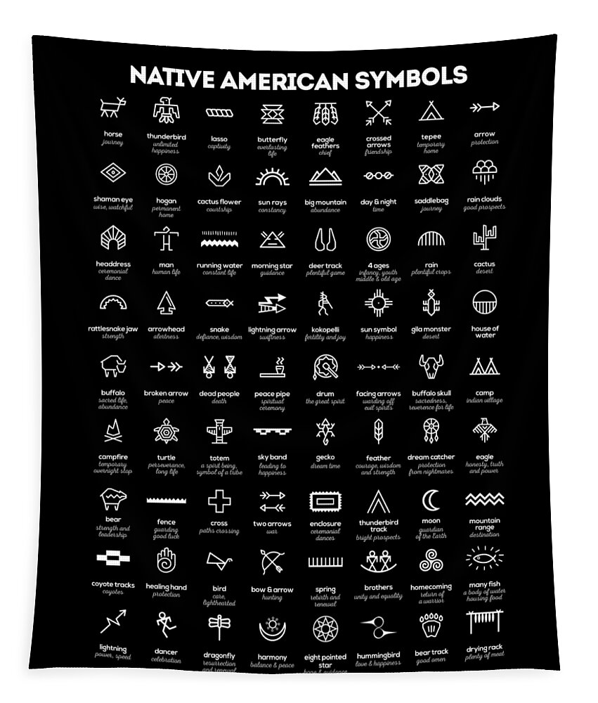 Ongekend Native American Symbols Tapestry for Sale by Zapista OU YP-65