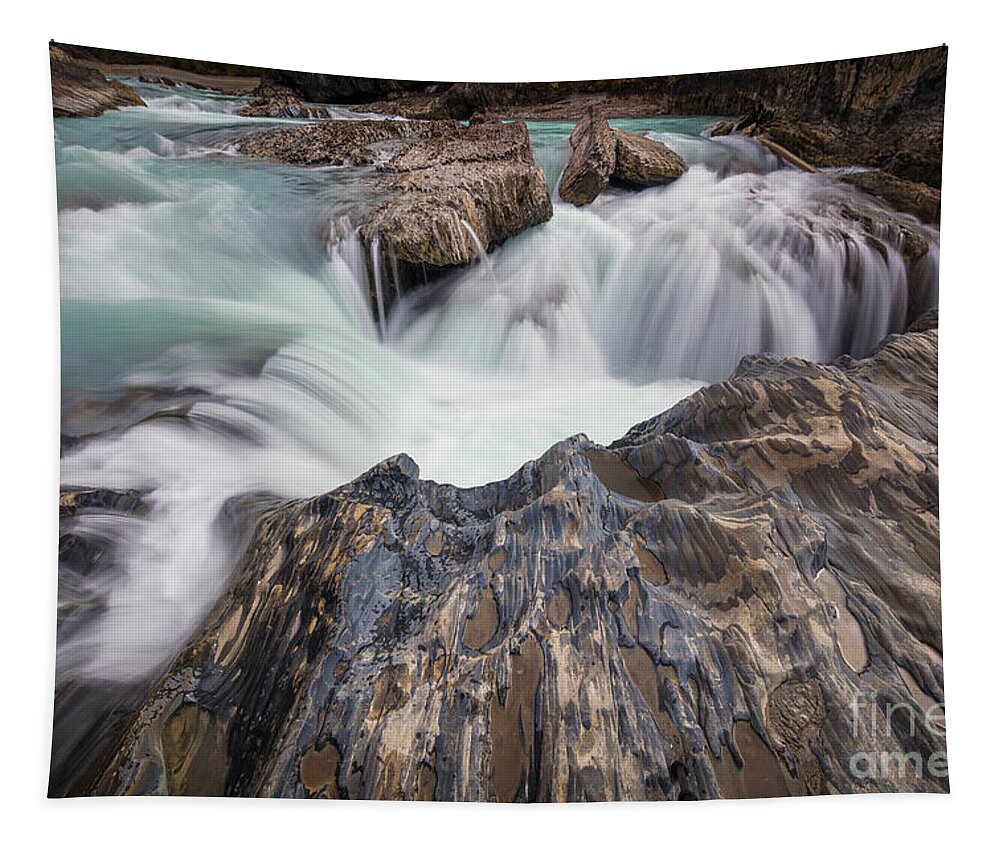 Bc Tapestry featuring the photograph Natural Bridge Falls by Inge Johnsson