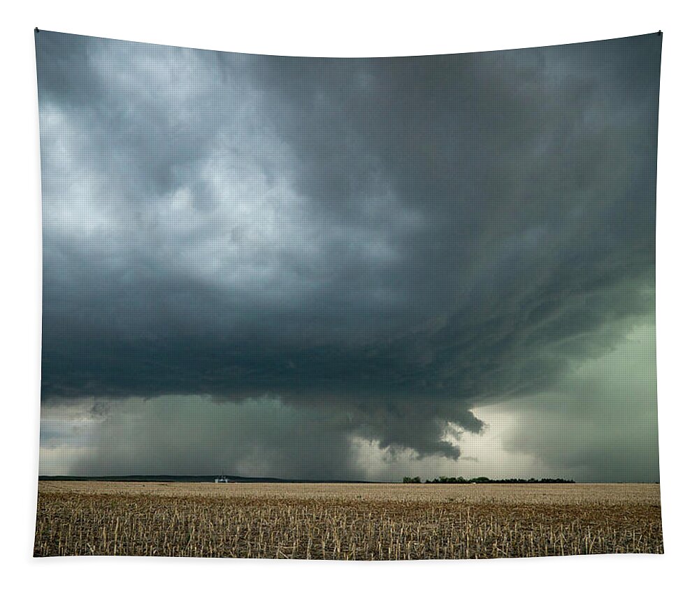 Supercell Tapestry featuring the photograph Nebraska Storm by Wesley Aston