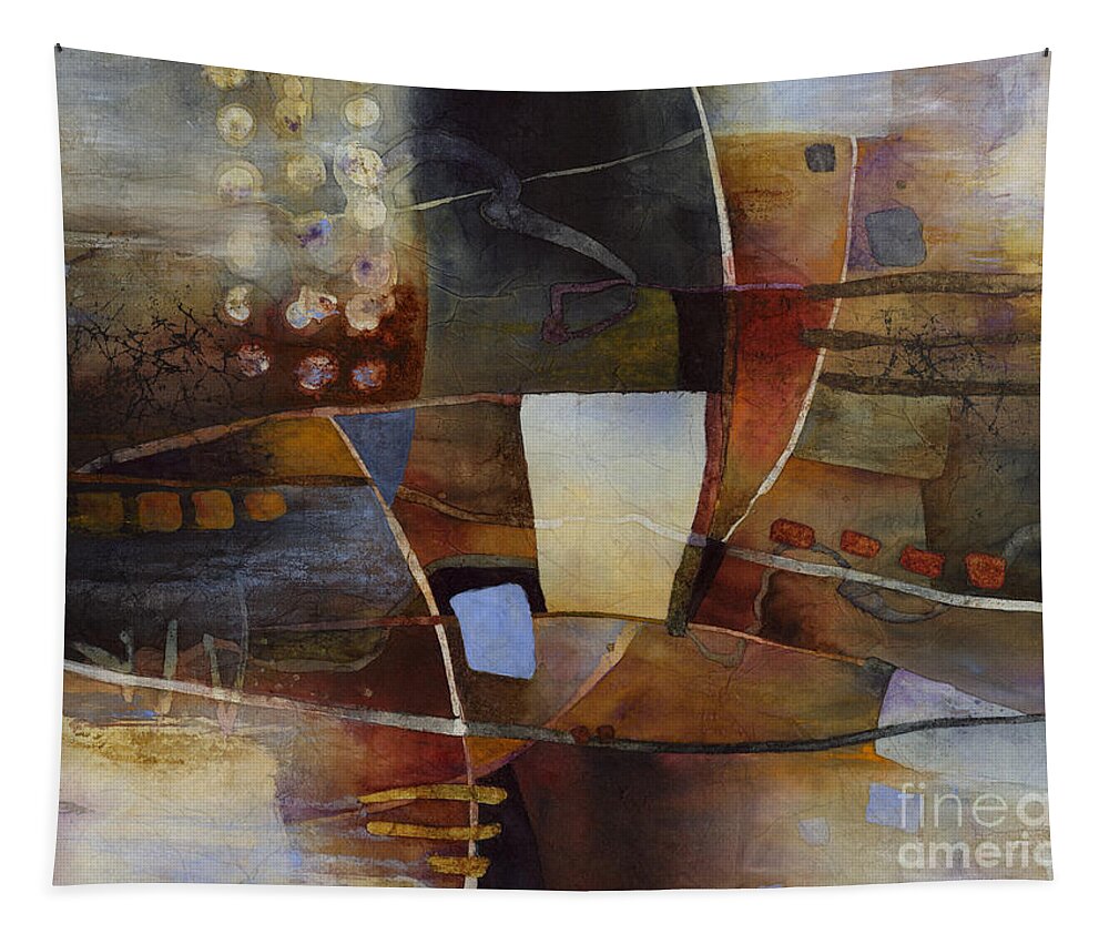 Abstract Tapestry featuring the painting Neutral Elements 2- Horizontal by Hailey E Herrera