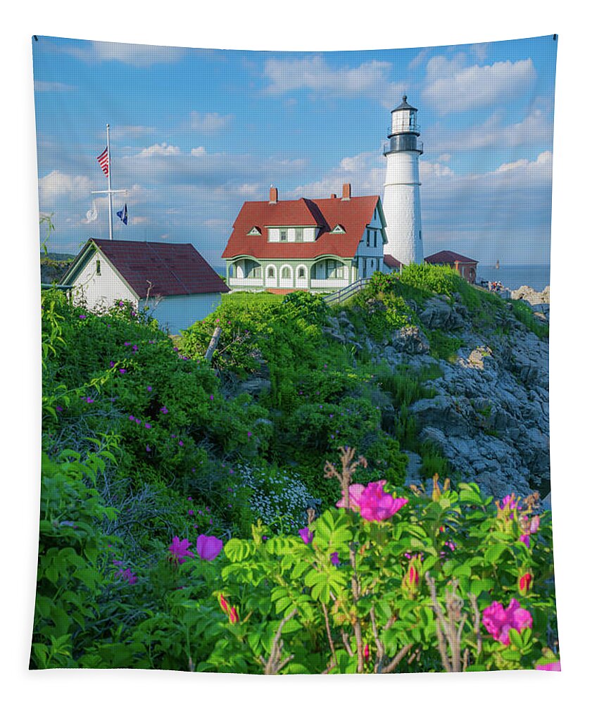 New England Tapestry featuring the photograph New England Summer by Aaron Geraud