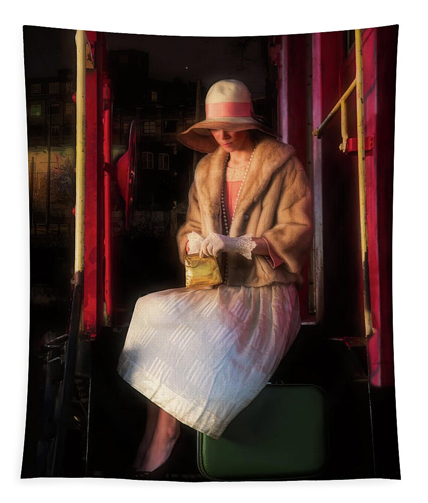 Woman Tapestry featuring the photograph Night Train by Jackie Sajewski