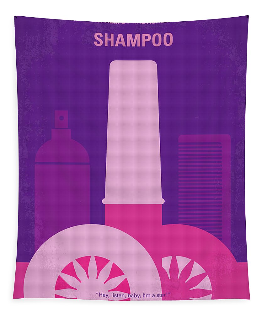 Shampoo Tapestry featuring the digital art No1074 My Shampoo minimal movie poster by Chungkong Art