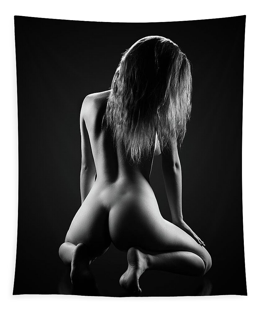 Woman Tapestry featuring the photograph Nude woman bodyscape 32 by Johan Swanepoel