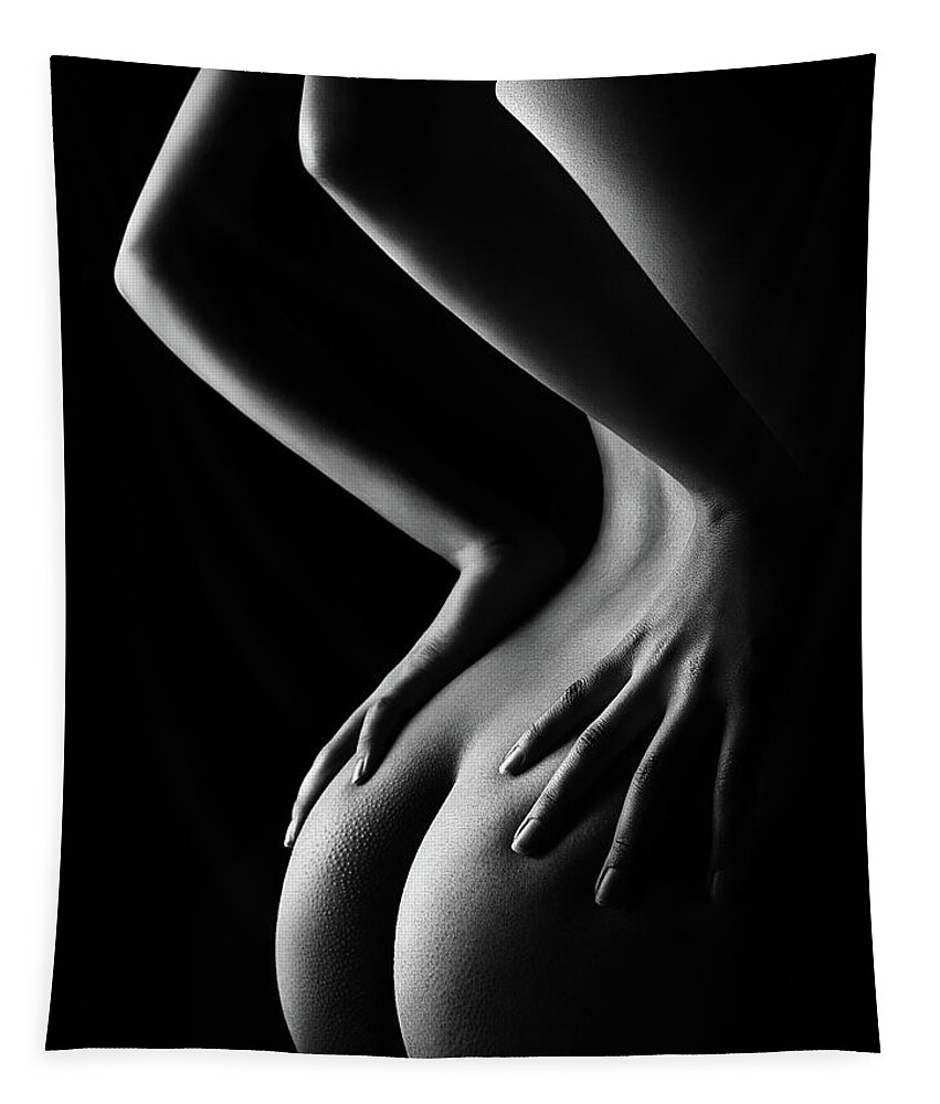 Woman Tapestry featuring the photograph Nude woman bodyscape 39 by Johan Swanepoel