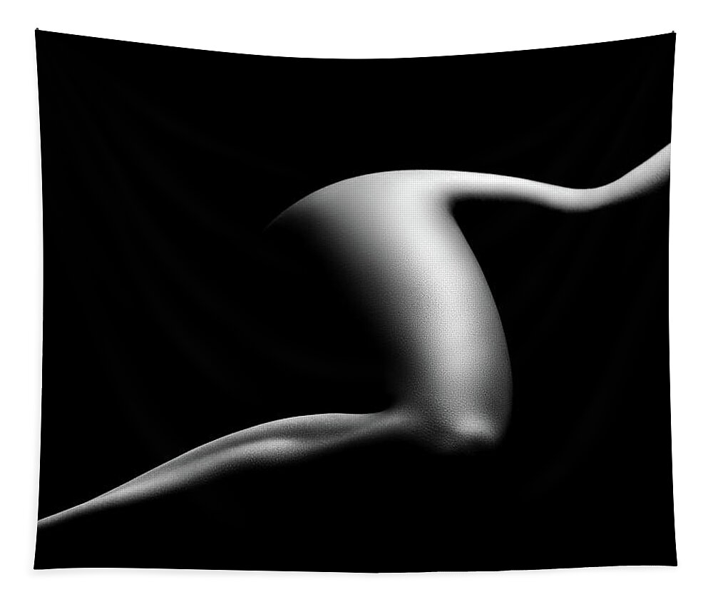 #faatoppicks Tapestry featuring the photograph Nude woman bodyscape 9 by Johan Swanepoel