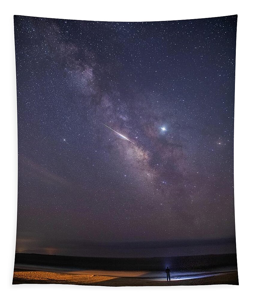 Oak Island Tapestry featuring the photograph Oak Island Milky Way by Nick Noble