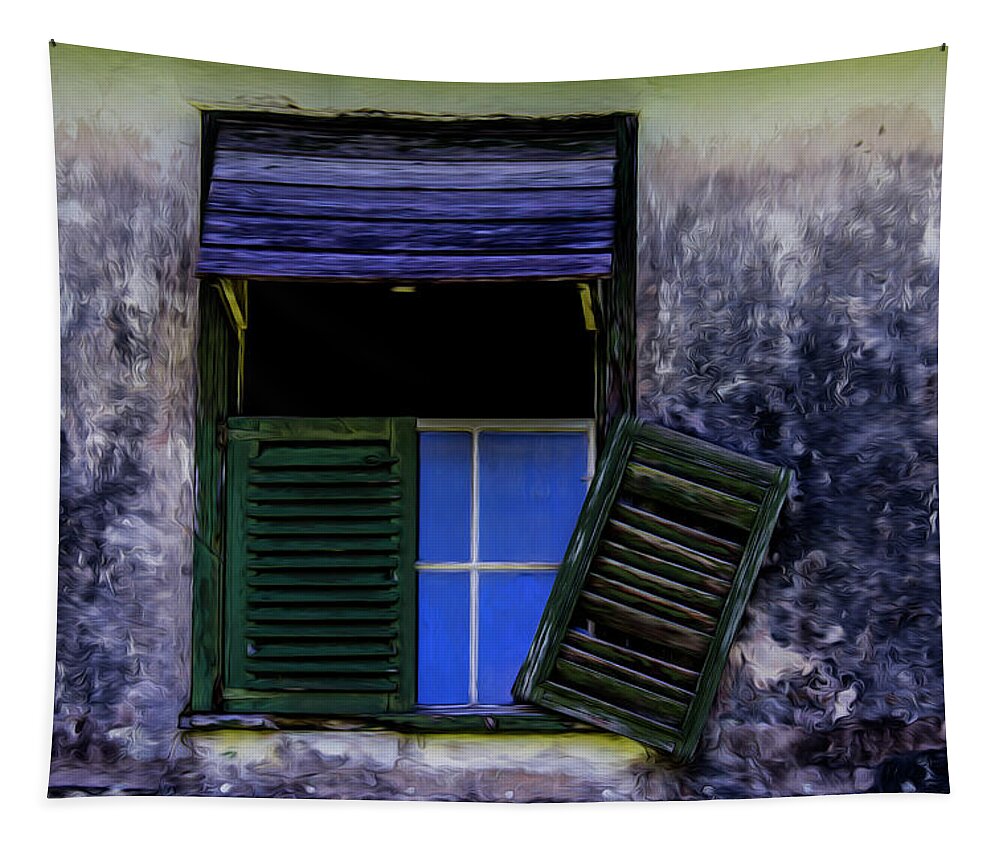 Windows Tapestry featuring the photograph Old window 2 by Stuart Manning