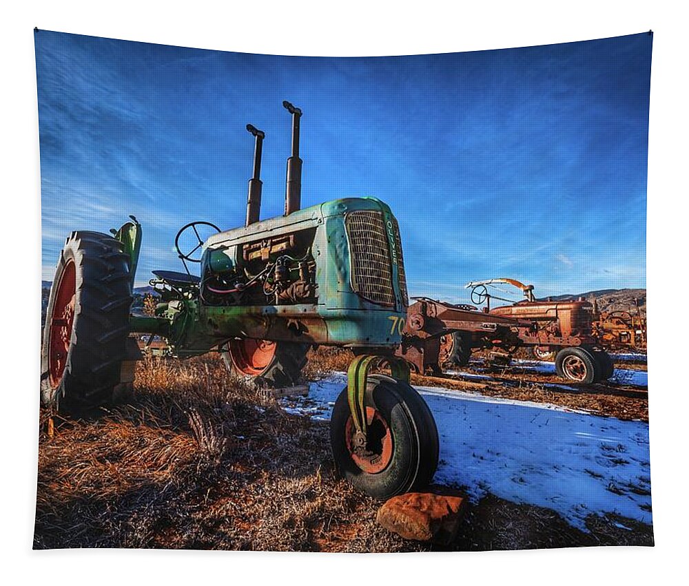 Tractor Tapestry featuring the photograph Oliver and Company by Christopher Thomas