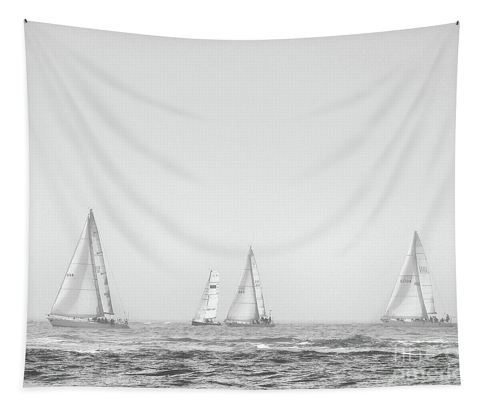 Charleston Race Week Tapestry featuring the photograph On the Edge of the Earth by Scott Cameron