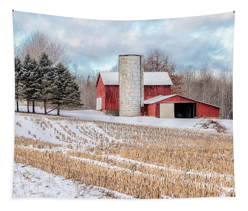 Winter Tapestry featuring the photograph On the Farm by Rod Best