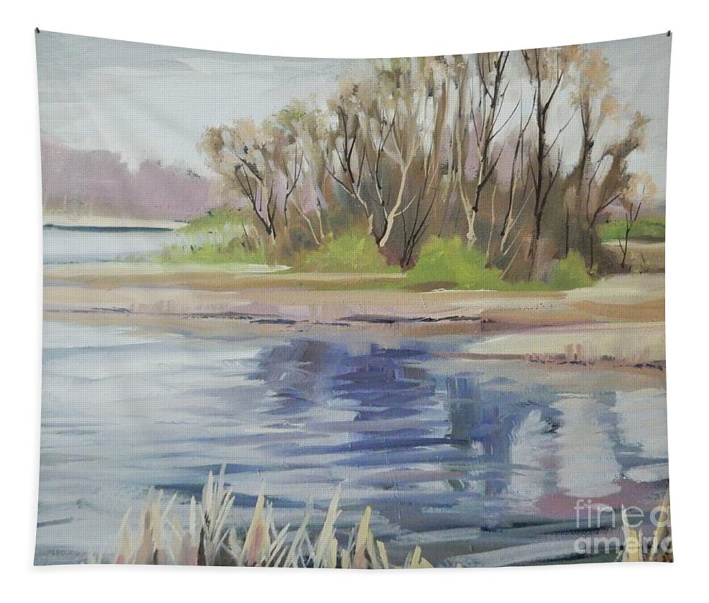 Spring Tapestry featuring the painting On the Verge of Spring by K M Pawelec