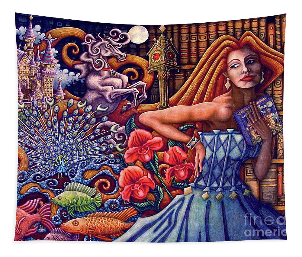 Tropical Fish Tapestry featuring the painting Once Upon A Dream... by Amy E Fraser