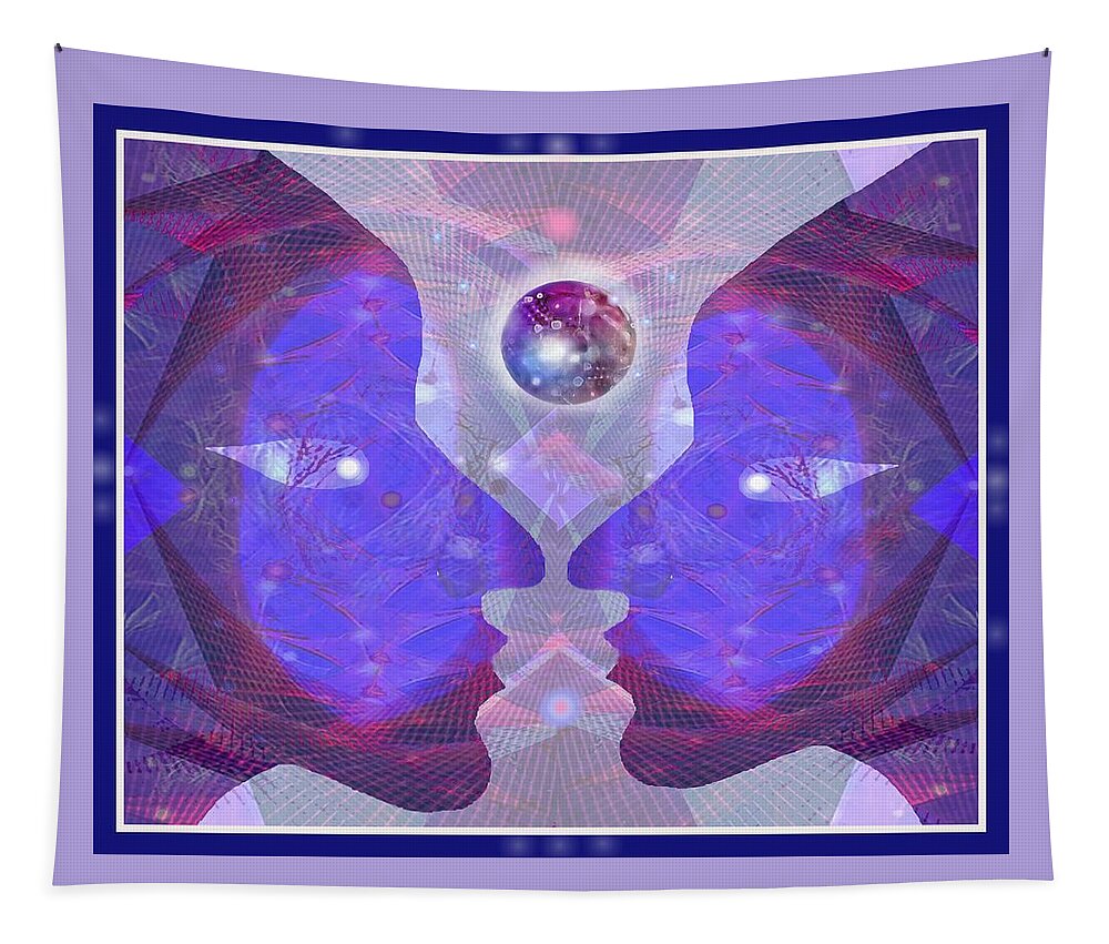 Portrait Tapestry featuring the digital art Other Realms . . . by Hartmut Jager