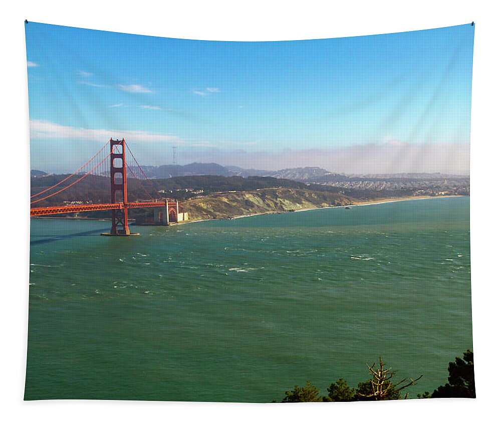 Outside The Golden Gate Tapestry featuring the photograph Outside the Golden Gate by Bonnie Follett
