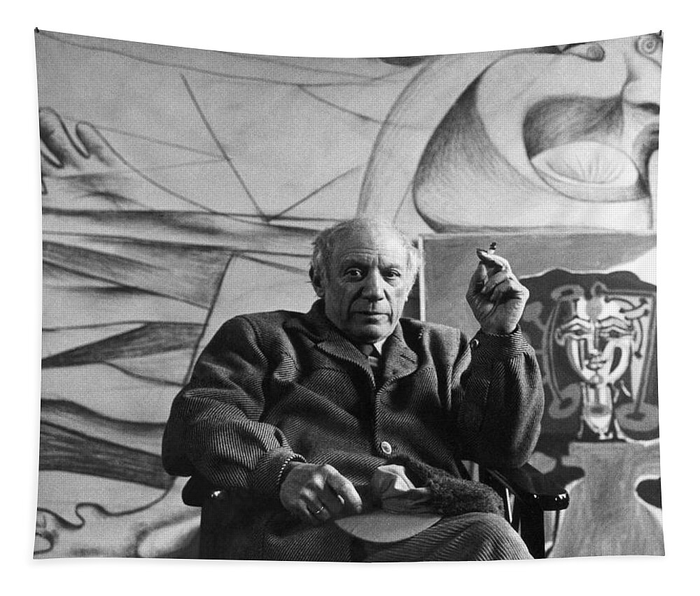 Art Tapestry featuring the painting Pablo Picasso by Sanford Roth