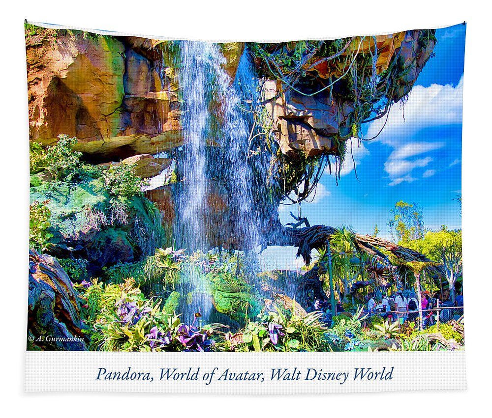 Pandora Tapestry featuring the photograph Pandora, World of Avatar, Walt Disney World by A Macarthur Gurmankin