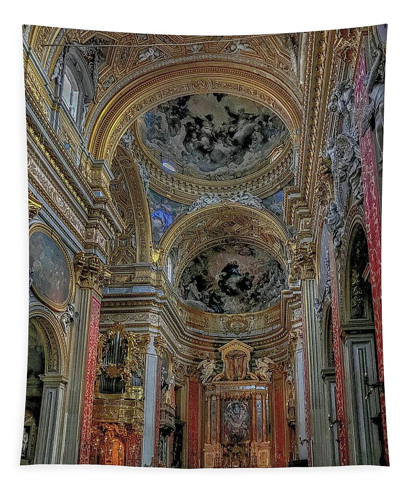 Chiesa Nuova Tapestry featuring the photograph Parrocchia Santa Maria in Vallicella by Joseph Yarbrough