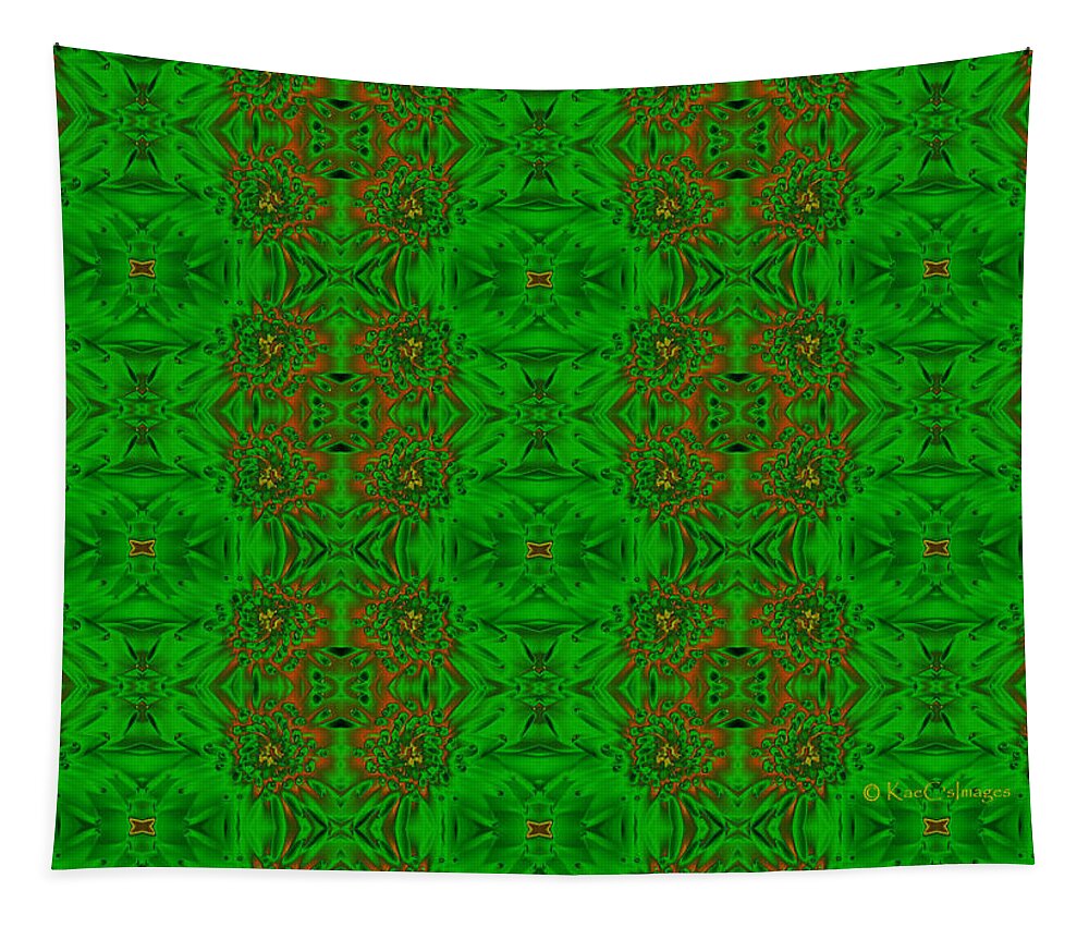 Pattern Tapestry featuring the photograph Pattern in Green by Kae Cheatham